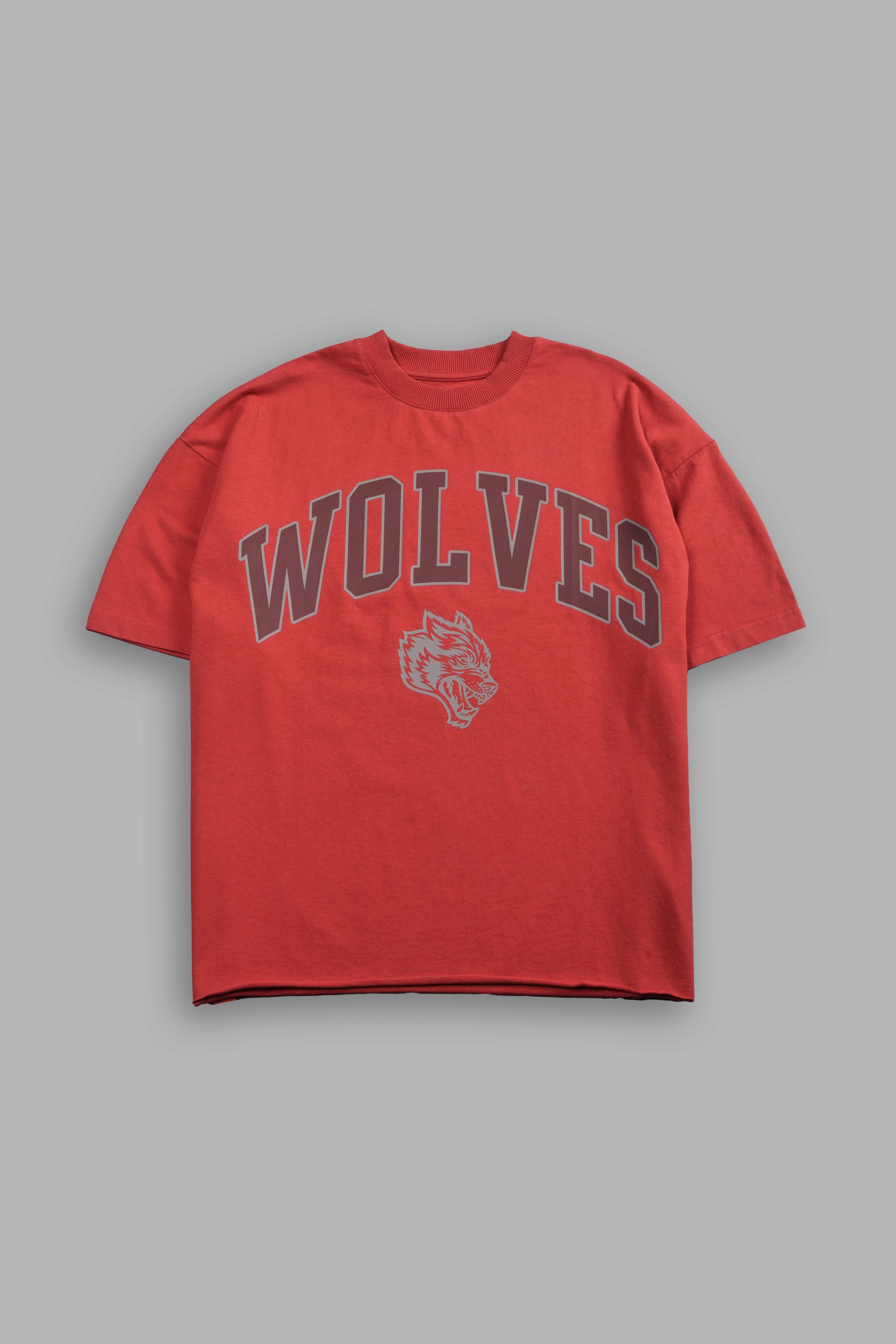 Loyalty Frvr Grunge Mid Length Raw Hem Tee in Roman Red — imagem 1
