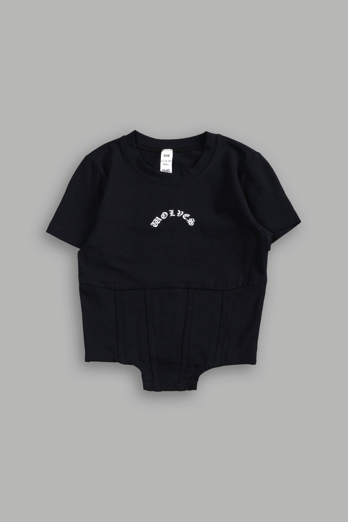 Chopper Wolf Salem Corset Tee in Black - imagem 3