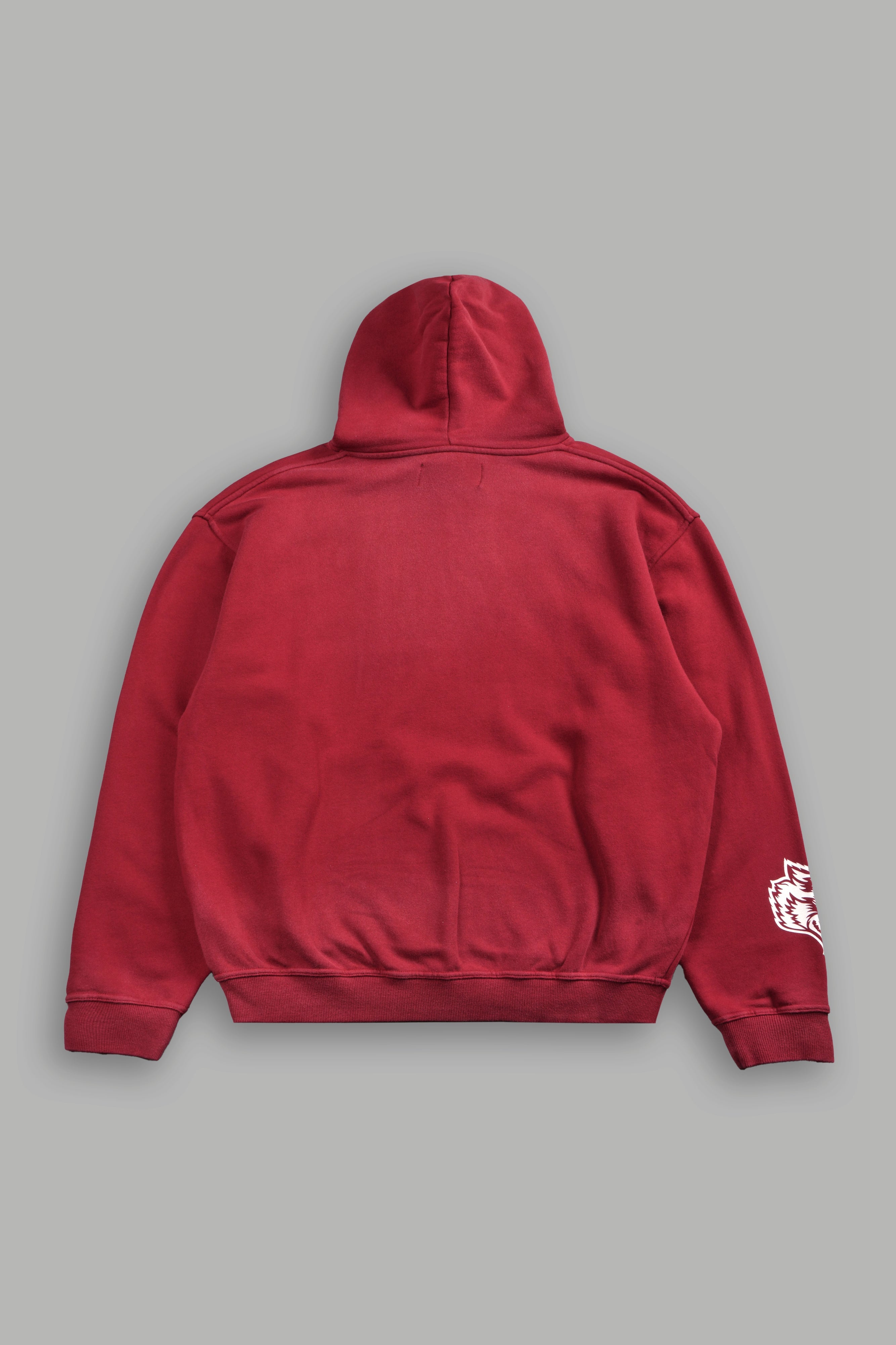 Darc Sport Is Forever Pierce Hoodie in Carmine Red Drift Wash