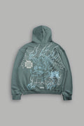 Cherub Flame Pierce Hoodie In Hunter Green - imagem 1