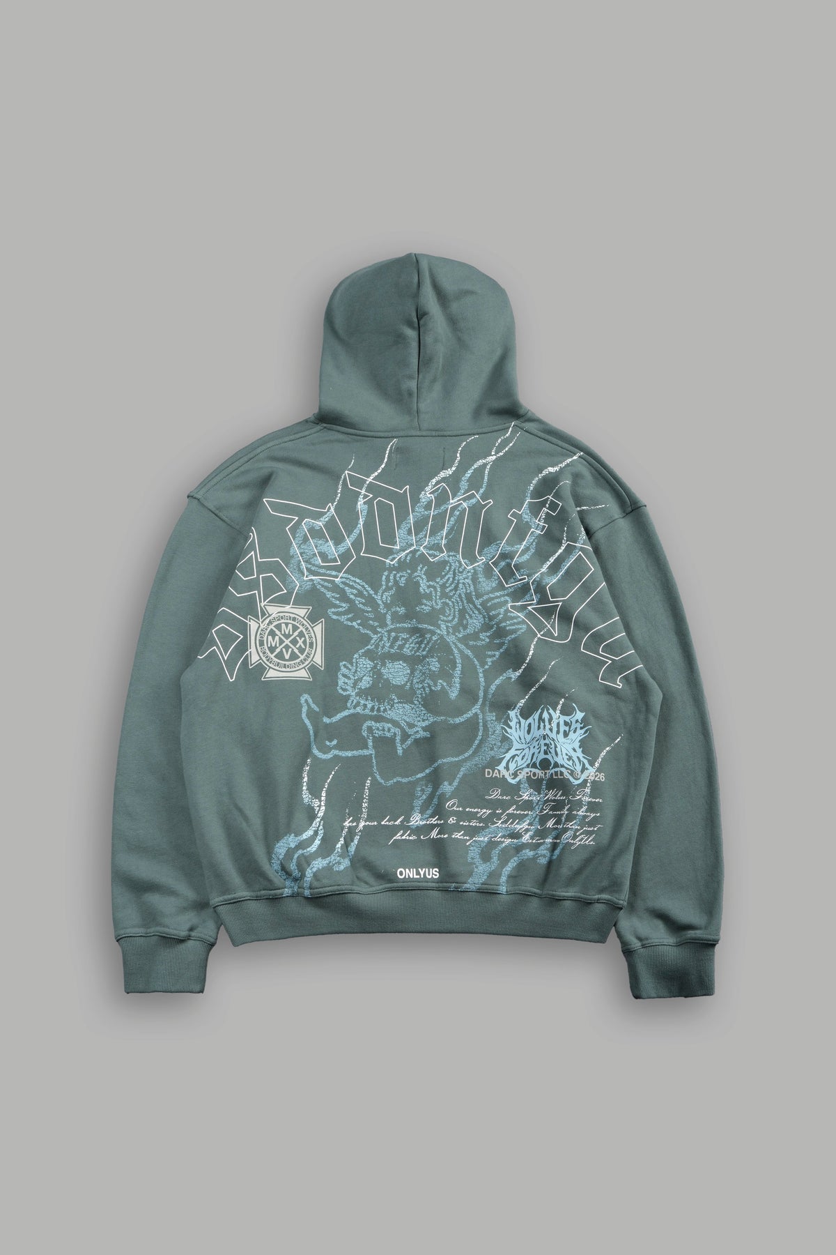 Cherub Flame Pierce Hoodie In Hunter Green - imagem 1