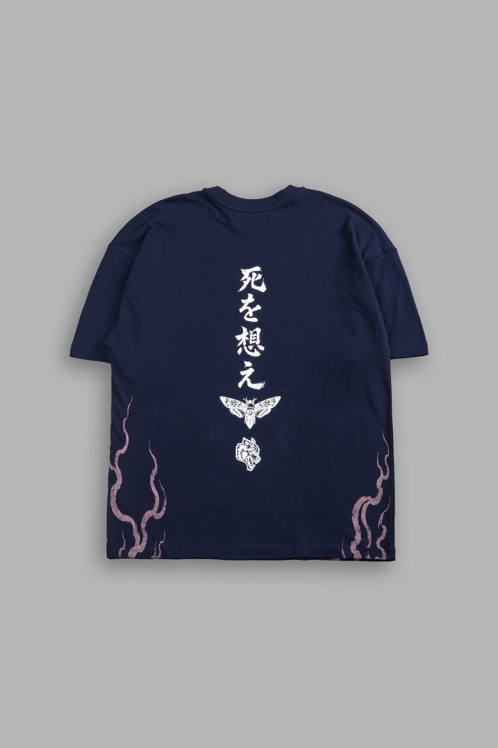 Mourning Flame Premium Oversized Tee in Navy — imagem 3