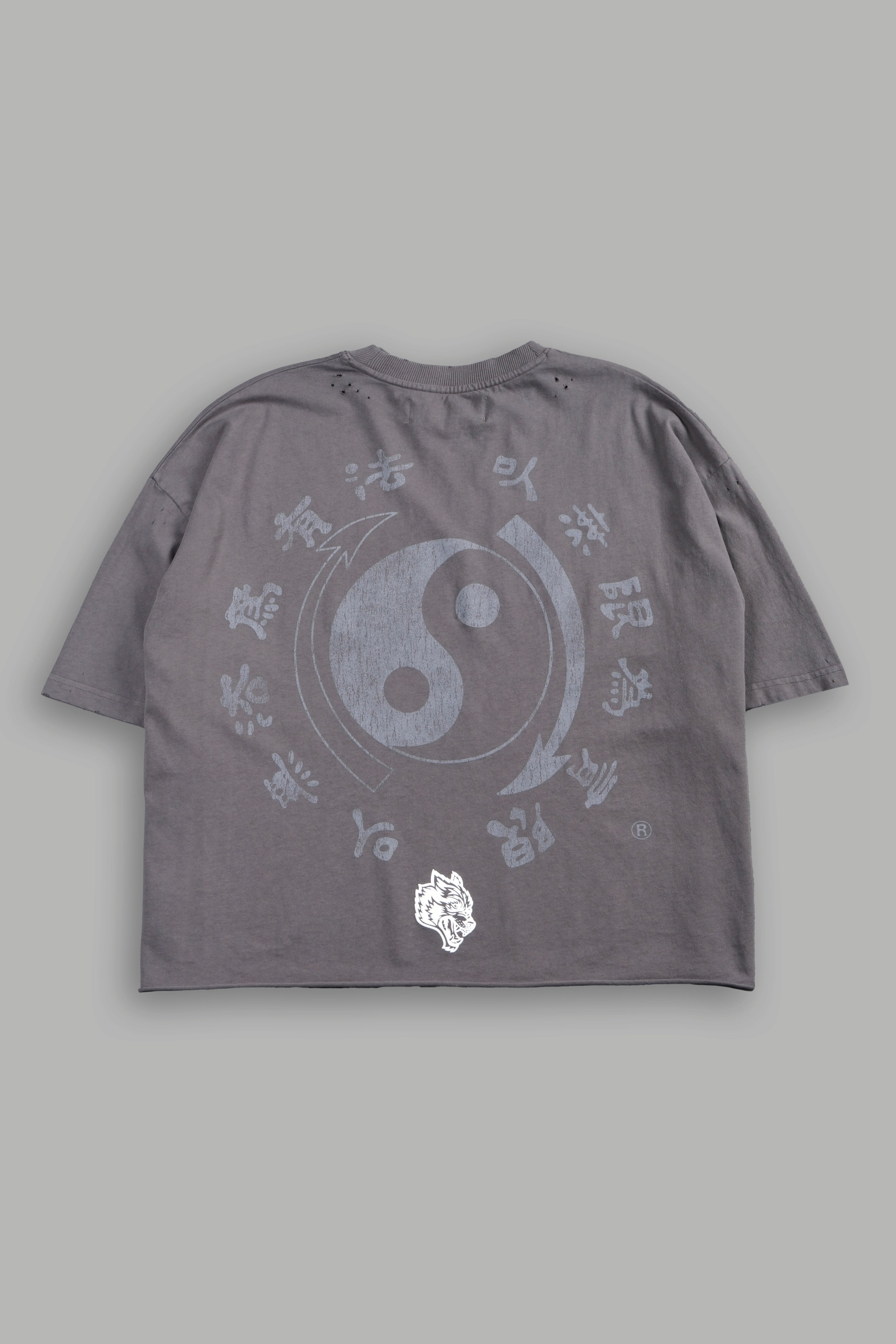 Bruce Lee Forever Distressed Grunge Box Cut Tee V2 in Slate Gray — imagem 3