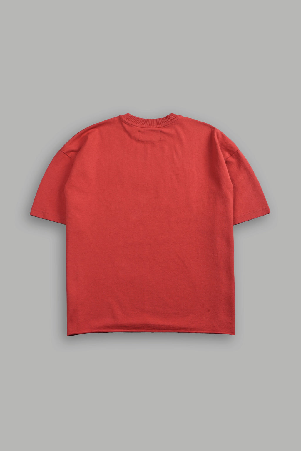 Loyalty Frvr Grunge Mid Length Raw Hem Tee in Roman Red — imagem 3