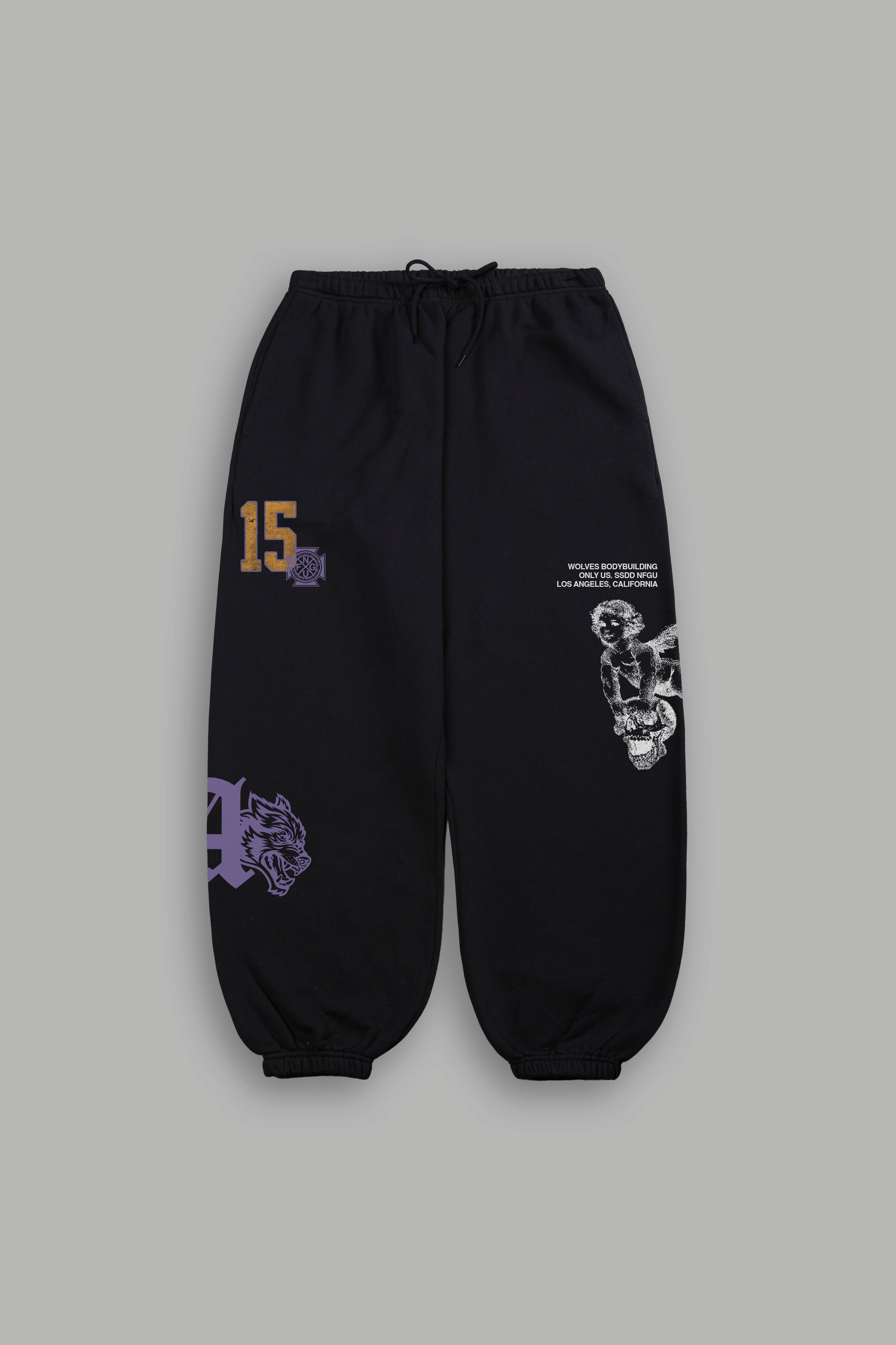 La Has Your Back Lightweight Lounger Sweat Pants in Black — imagem 1