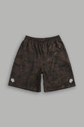 Dual Oversized Osiris Sweat Shorts in Brown Driftwood Forest Camo — imagem 1
