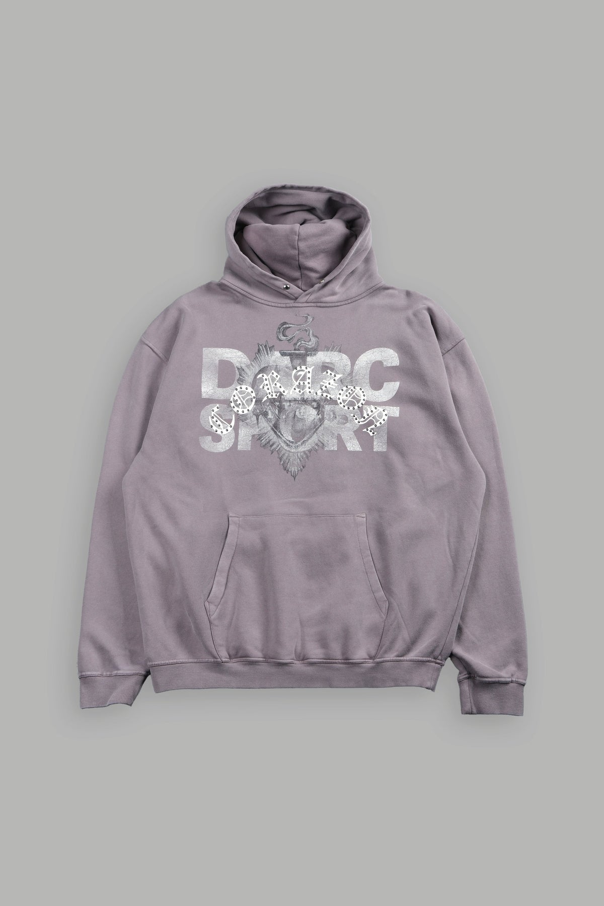 Ds Corazon Pierce Hoodie In Pale Gray