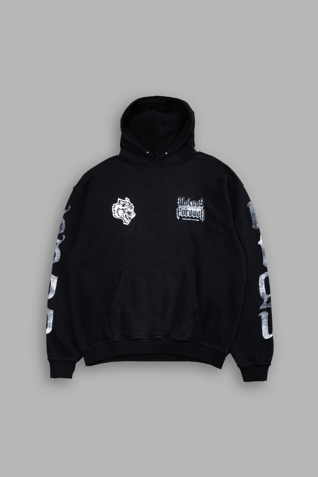 Death Wolf "Pierce" Hoodie in Black Spine Sun Fade — imagem 3