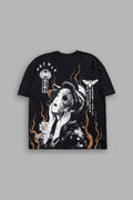Mourning Flame Premium Oversized Tee in Black — imagem 1