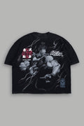Transcendent Premium Raw Hem Box Cut Tee In Black - imagem 1