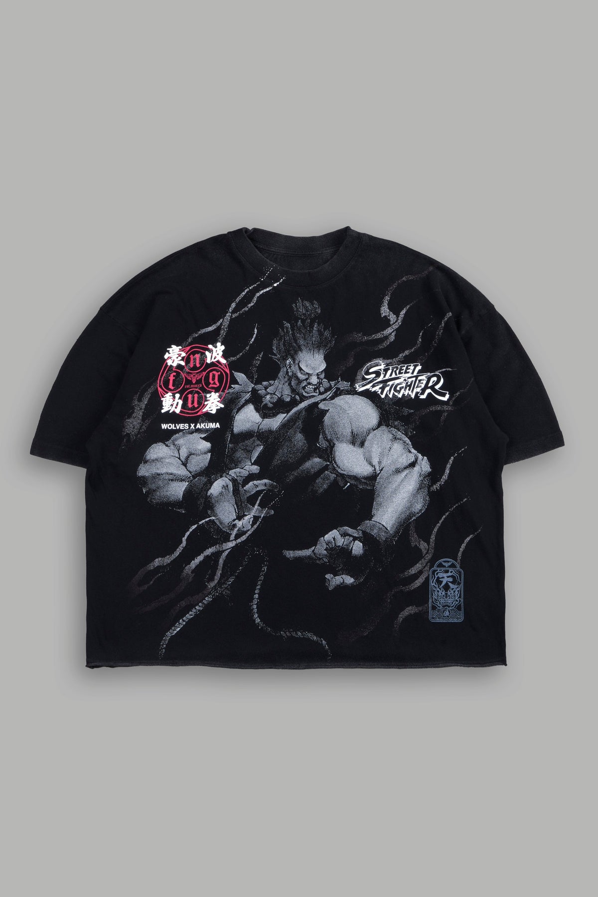 Transcendent Premium Raw Hem Box Cut Tee In Black - imagem 1