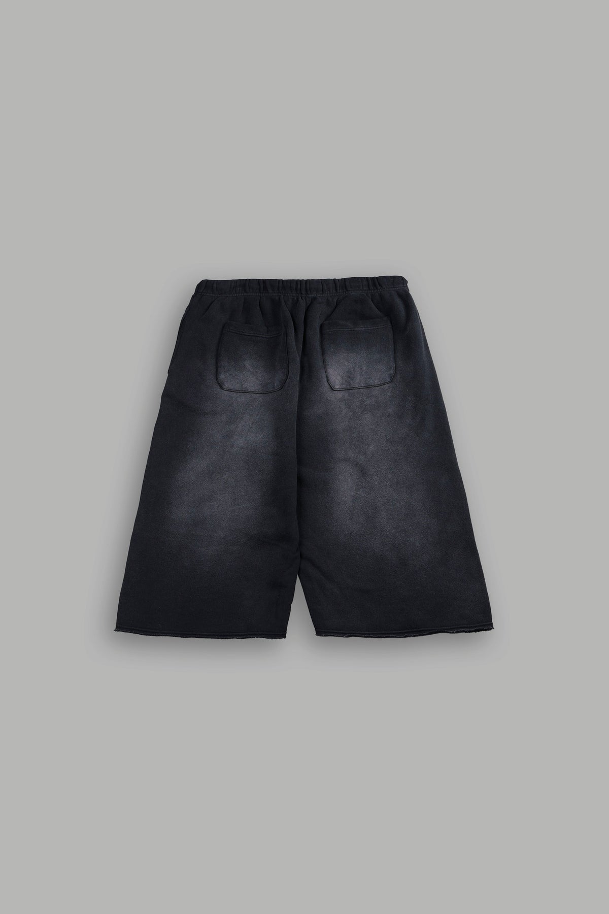 Dual Wolf Capri Sweat Pants In Black Super Sun Fade