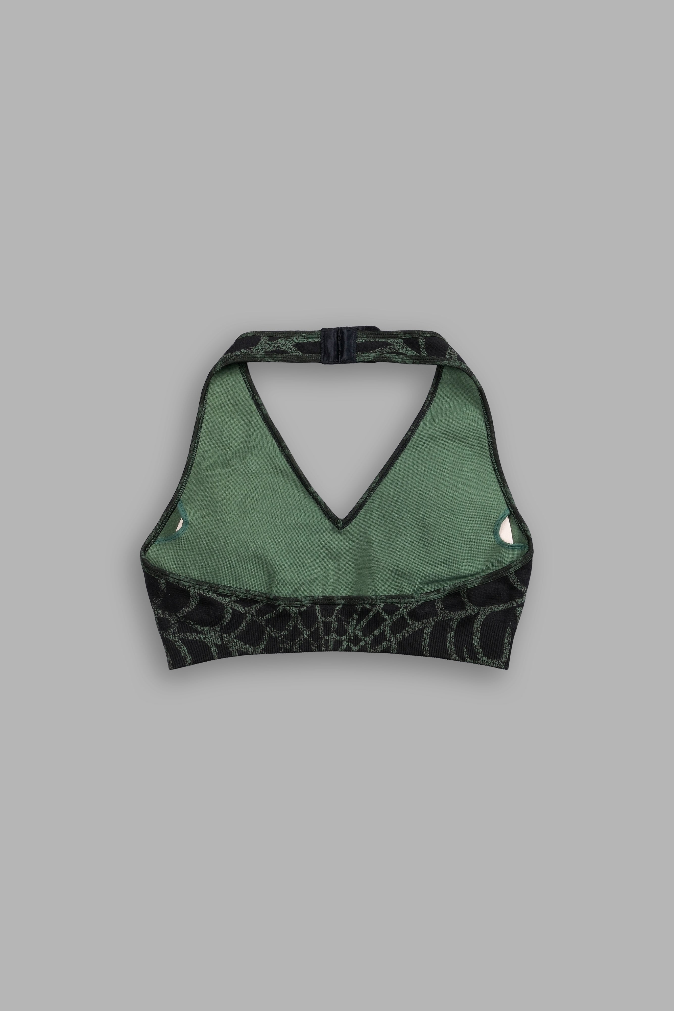 Single Wolf "Everson Seamless" Halter Bra in Black/Green Symbiote Web — imagem 6