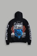 Death Wolf "Pierce" Hoodie in Black Spine Sun Fade — imagem 1