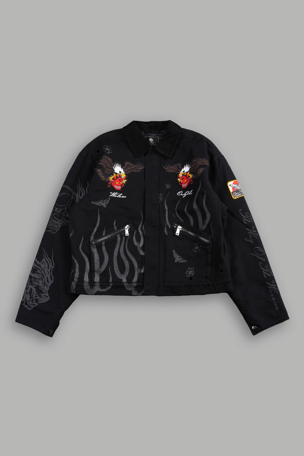The Eagle & The Oni Earl Jacket in Black — imagem 2