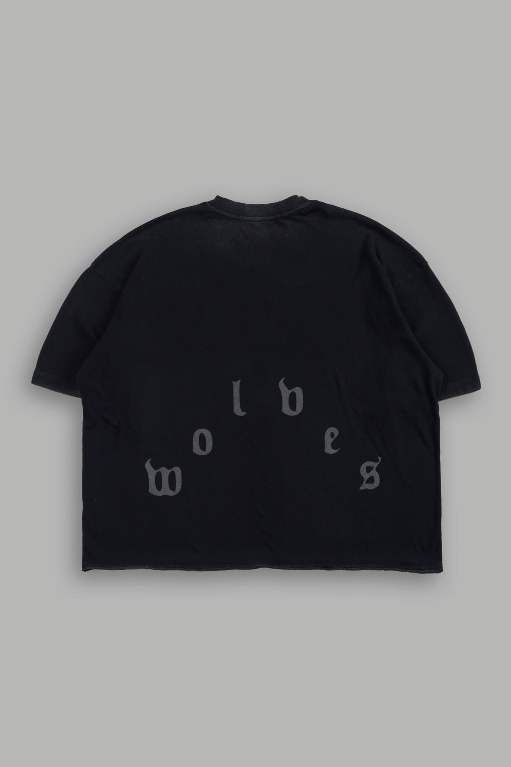 Transcendent Premium Raw Hem Box Cut Tee In Black - imagem 2