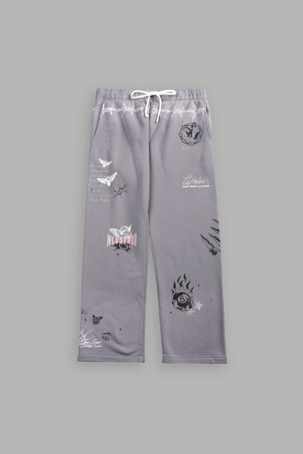 Big Bad Wolves Bigelow Sweat Pants in Dove Gray Drift Wash