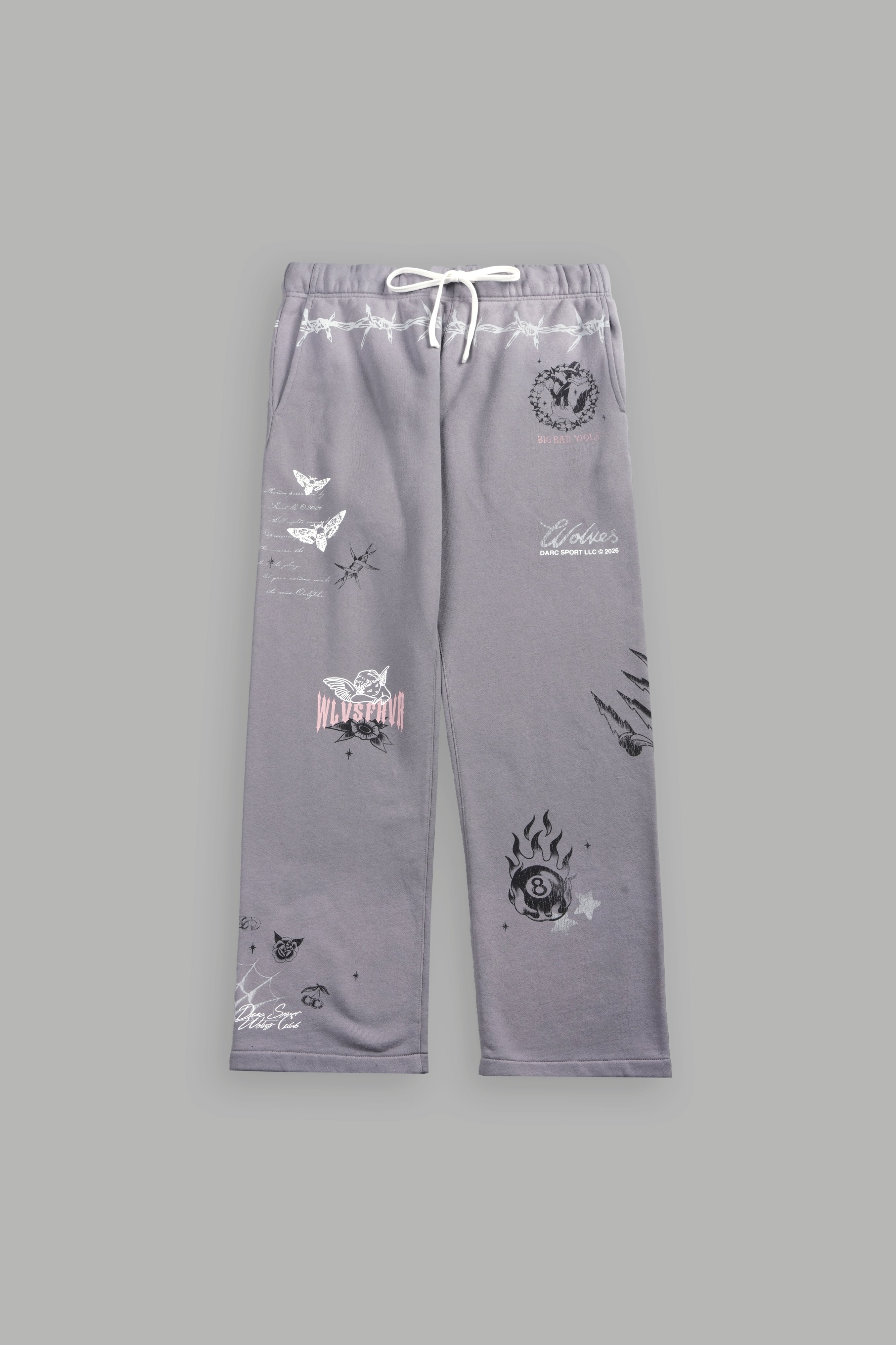 Big Bad Wolves Bigelow Sweat Pants in Dove Gray Drift Wash