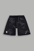 Thorns Frvr Grunge Oversized Raw Hem Post Lounge Sweat Shorts In Black - imagem 1