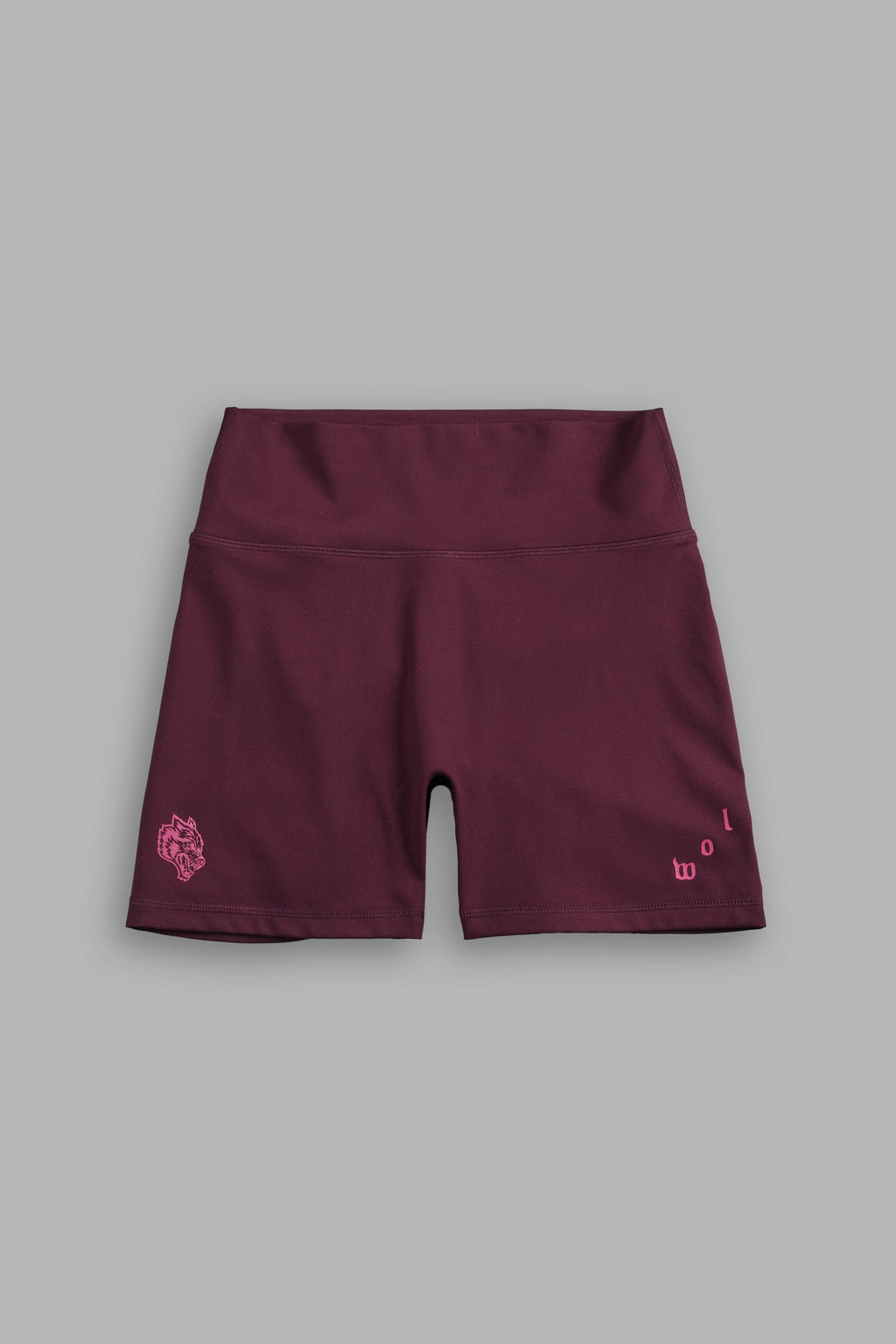 She Wolf Pyramid Emma Energy Shorts In Deep Cherry Red