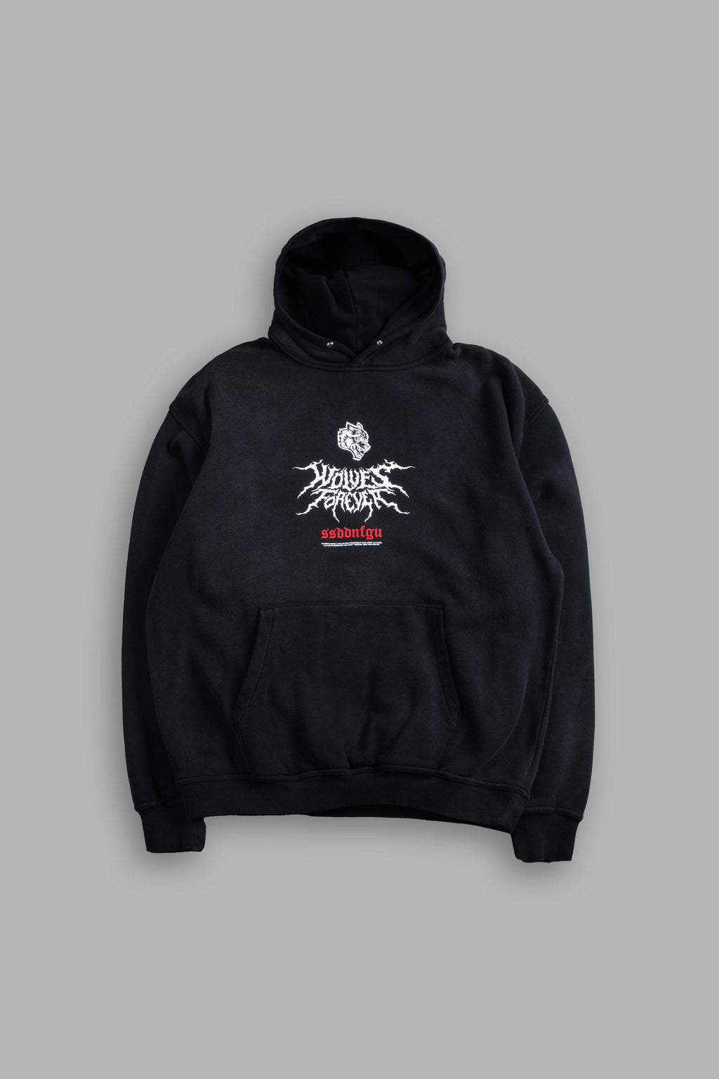 Mori Rose "Pierce" Hoodie in Black Drift Wash — imagem 3