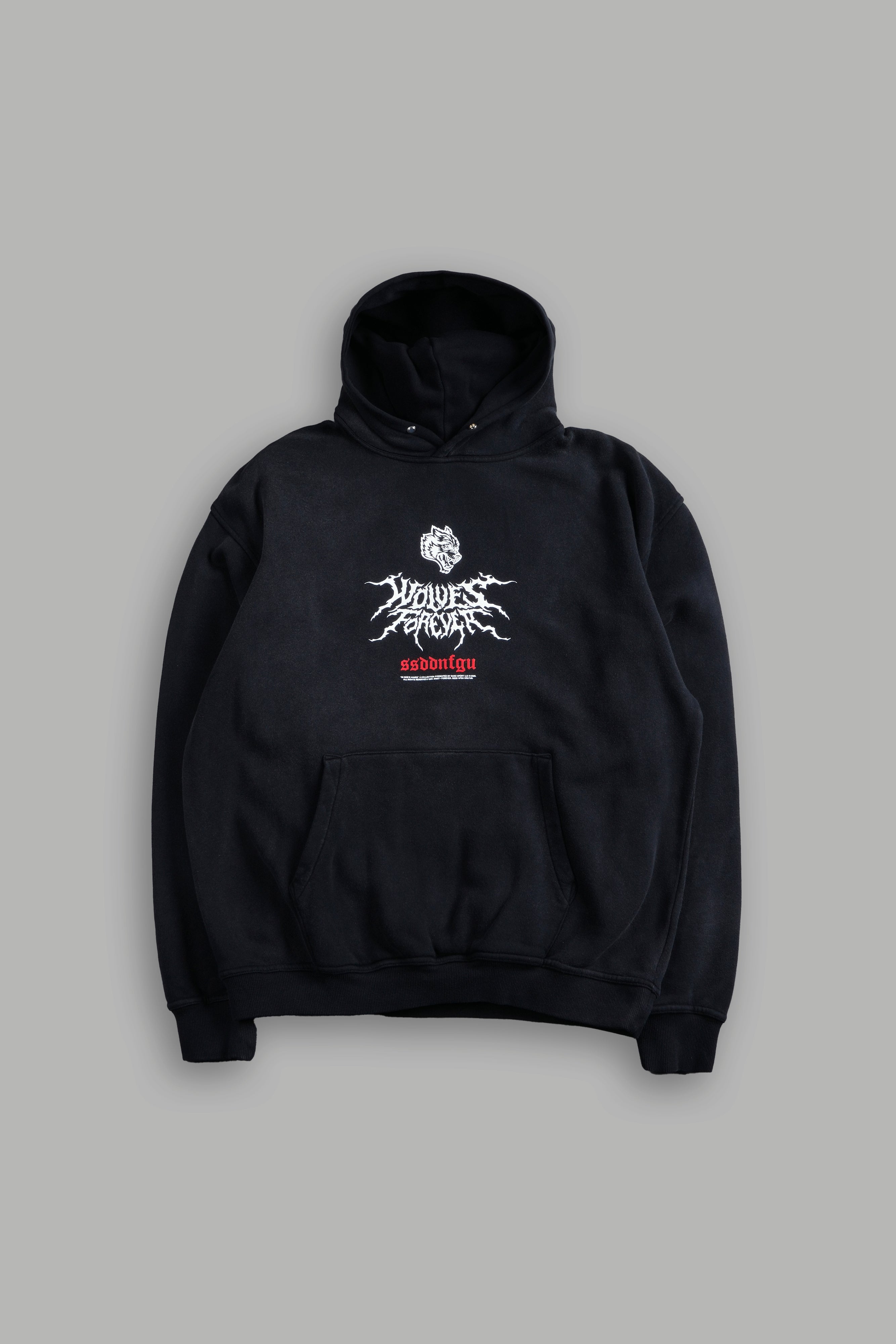 Mori Rose "Pierce" Hoodie in Black Drift Wash — imagem 3