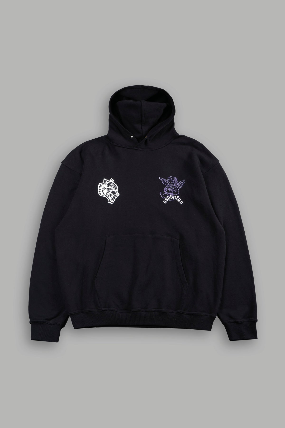 Cherub Flame Pierce Hoodie In Black - imagem 3