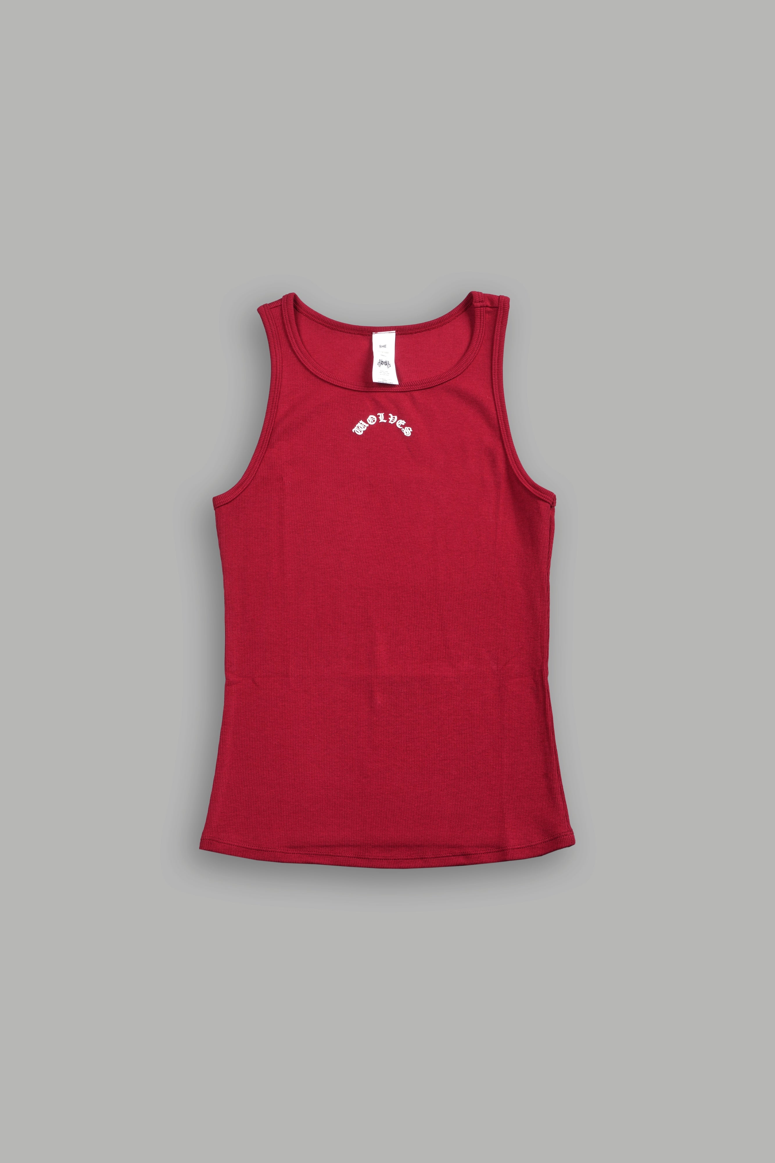 Chopper Gwen Classic Rib Tank in Carmine Red