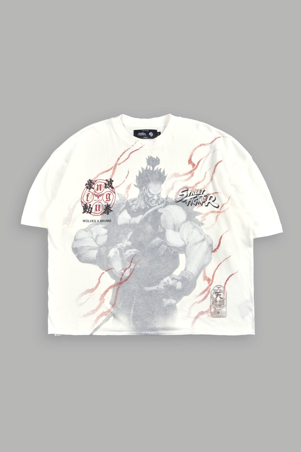 Transcendent Premium Raw Hem Box Cut Tee in Cream - imagem 1