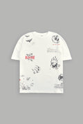 Big Bad Wolves Premium Oversized Tee in Cream