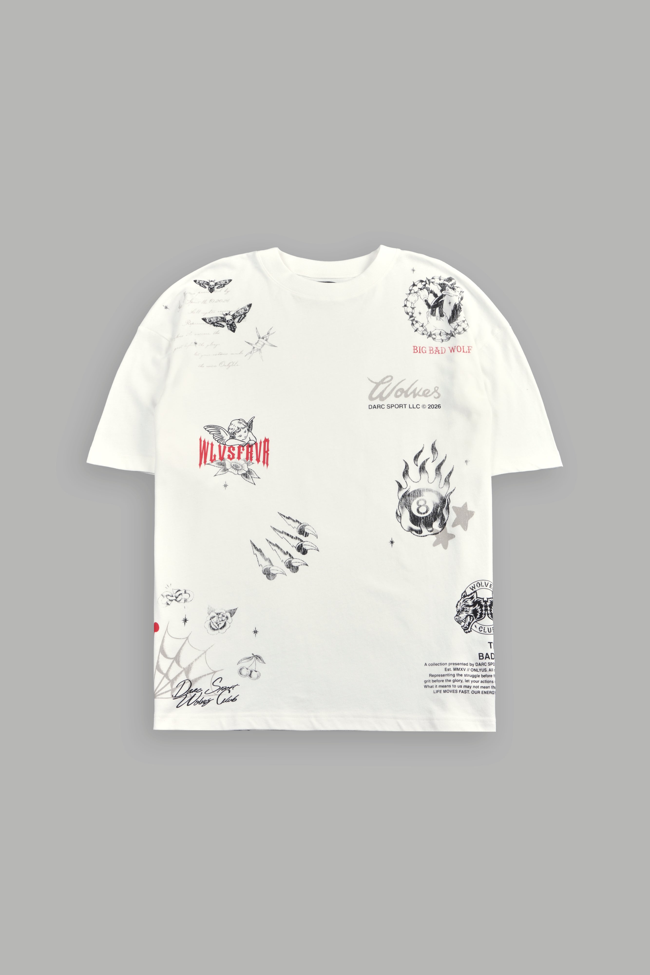 Big Bad Wolves Premium Oversized Tee in Cream