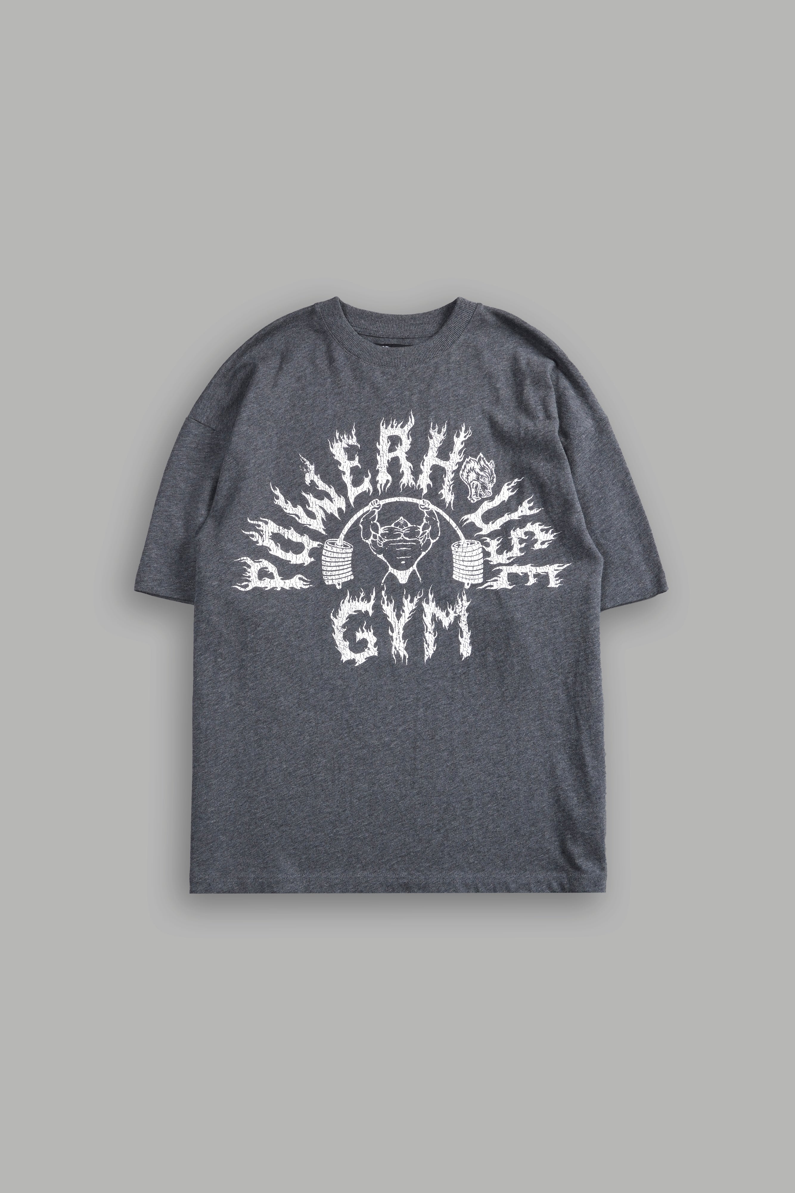 Iron Flame "Premium" Oversized Tee in Darc Heather Gray — imagem 1