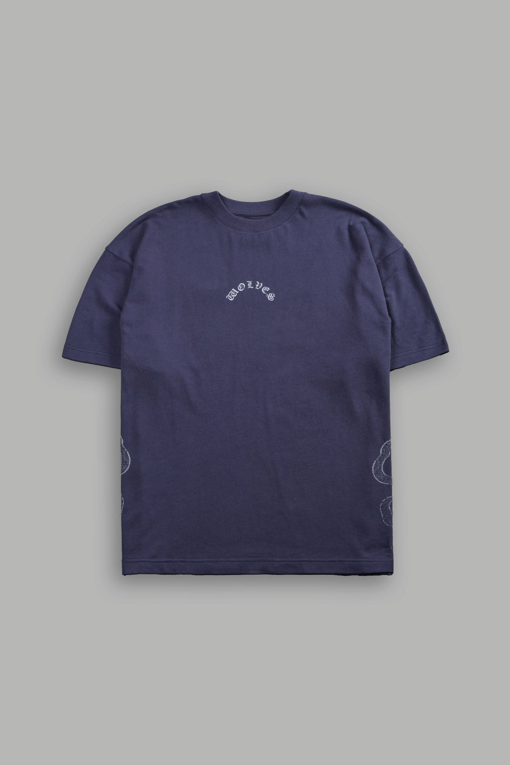 Wolves Never Back Down V2 Premium Oversized Tee in Storm Blue — imagem 3