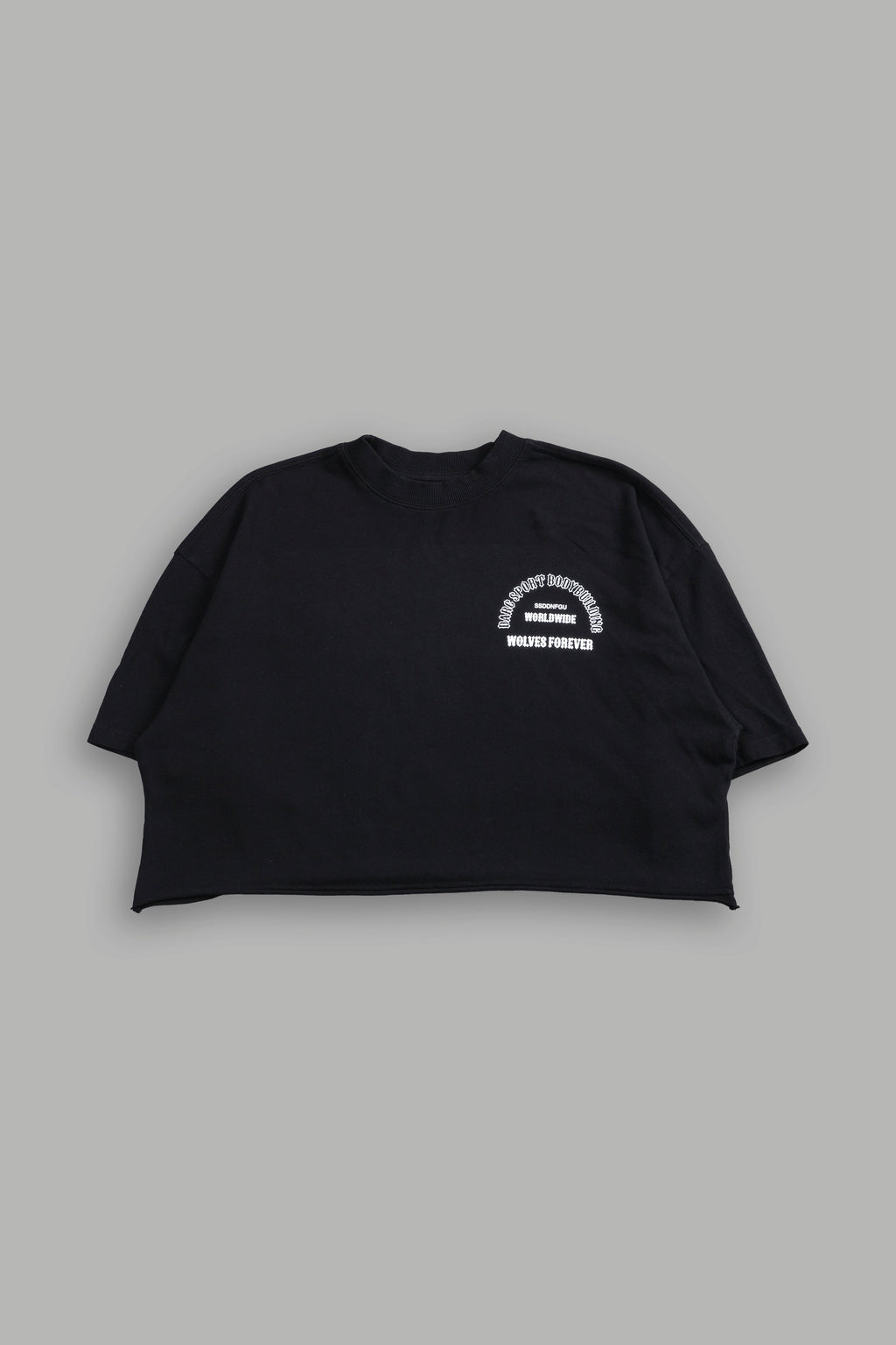 The One You Feed V2 "Premium" Oversized (Cropped) Tee in Black — imagem 2