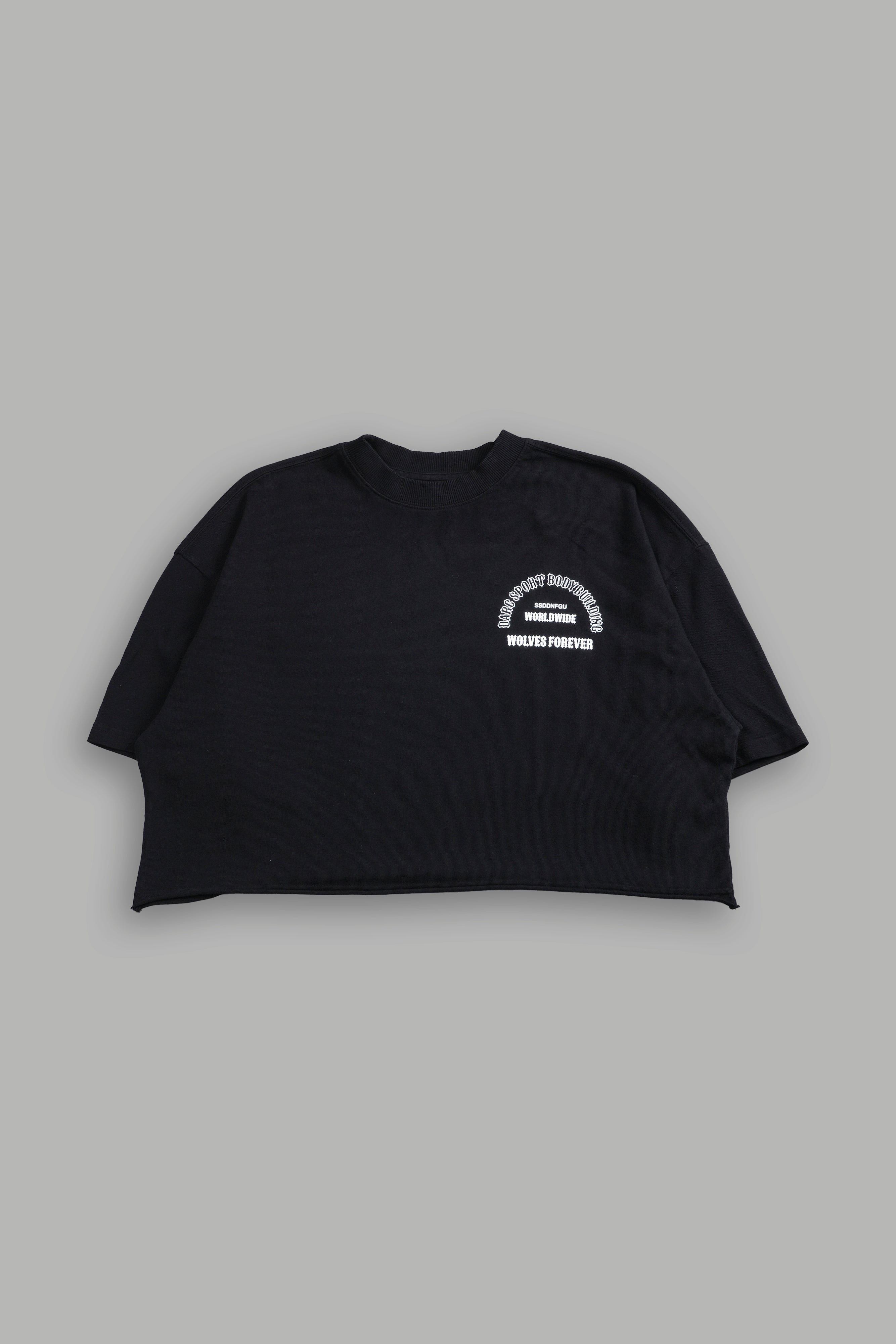 The One You Feed V2 "Premium" Oversized (Cropped) Tee in Black — imagem 2