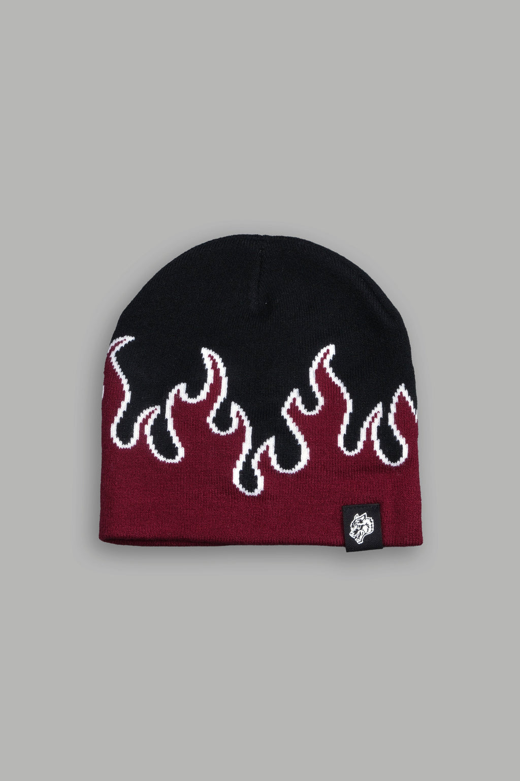 Eternal Flame Cap Beanie in Black/Oxblood