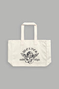 Shielded Heart Canvas Tote Bag in Cream — imagem 1