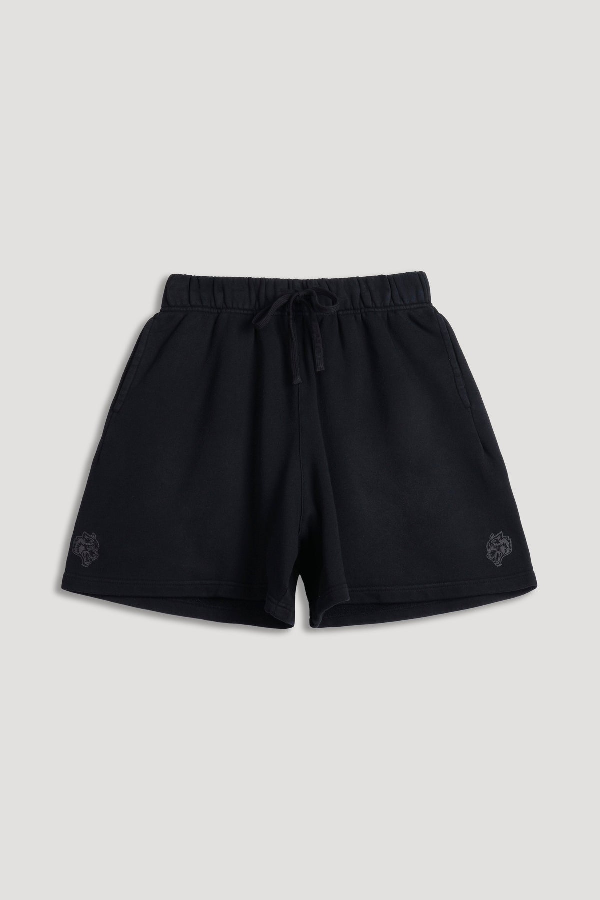 Dual Oversized Post Lounge Sweat Shorts in Black Sun Fade/Black — imagem 10