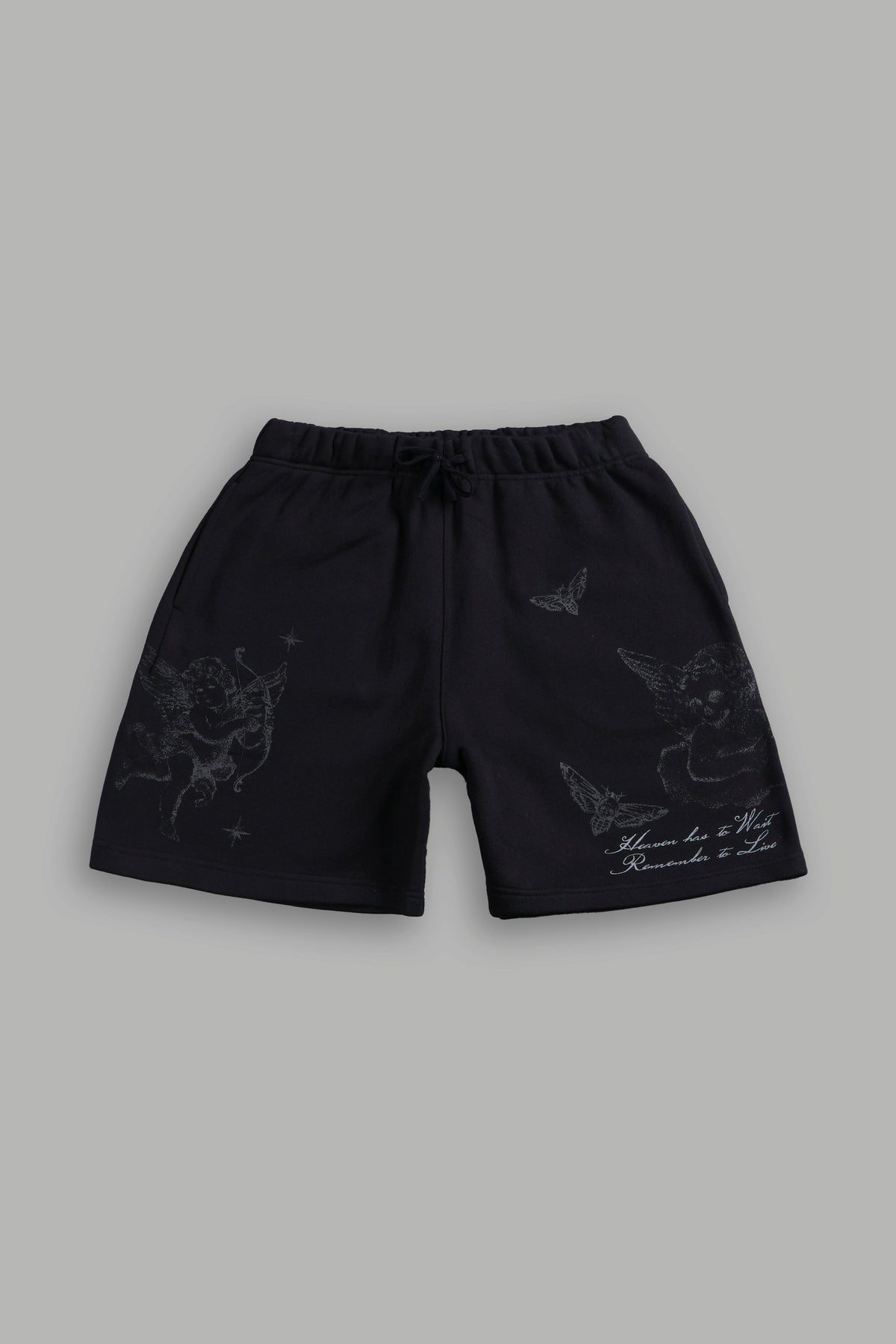 Fallen Cherub Oversized Post Lounge Sweat Shorts in Black - imagem 1