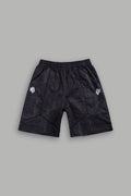 Dual Mens Quinn Track Shorts in Black Thorn Paisley — imagem 1