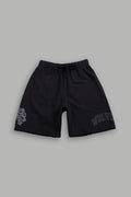 Loyalty Frvr Raw Hem Oversized Post Lounge Sweat Shorts in Black — imagem 1