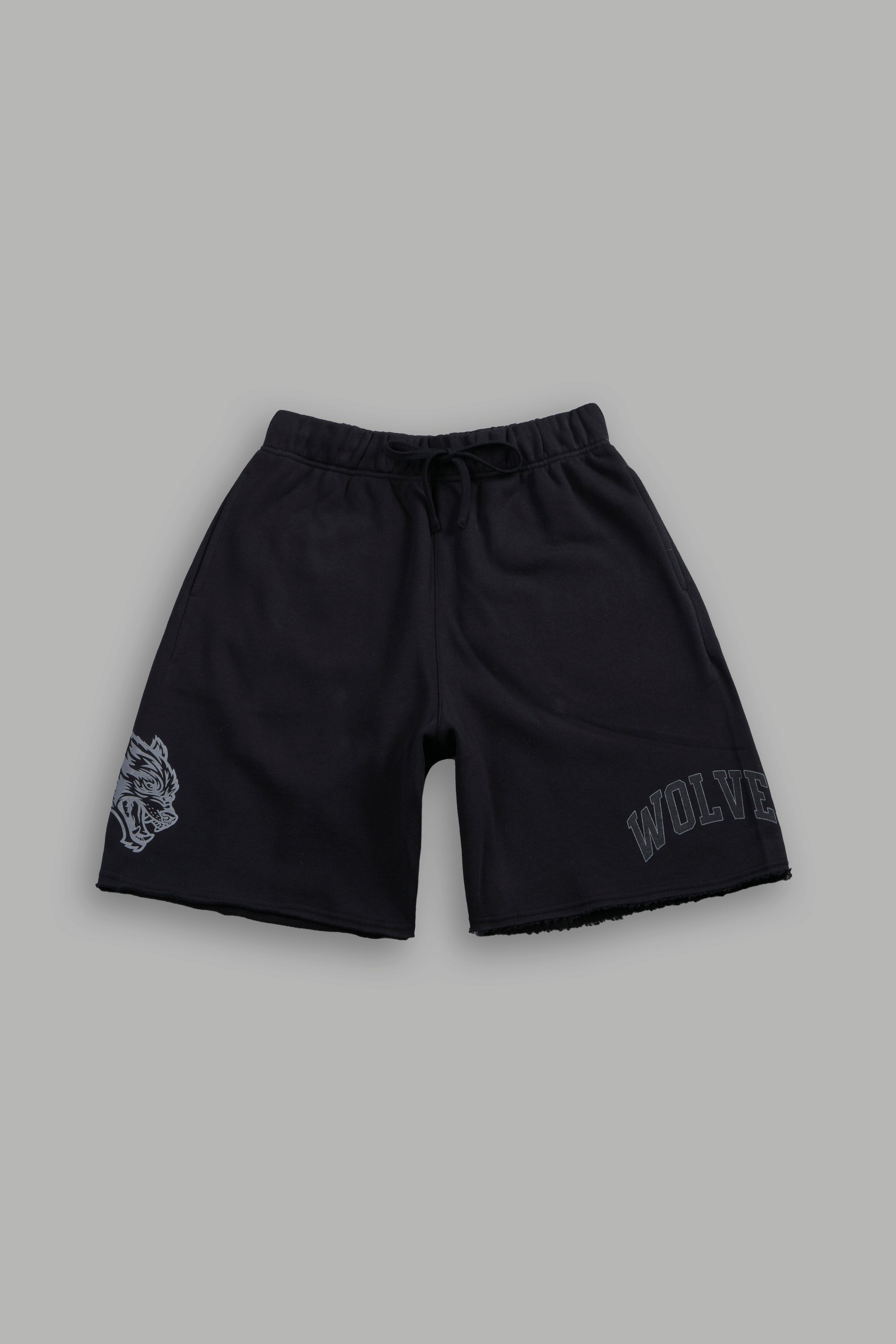 Loyalty Frvr Raw Hem Oversized Post Lounge Sweat Shorts in Black — imagem 1