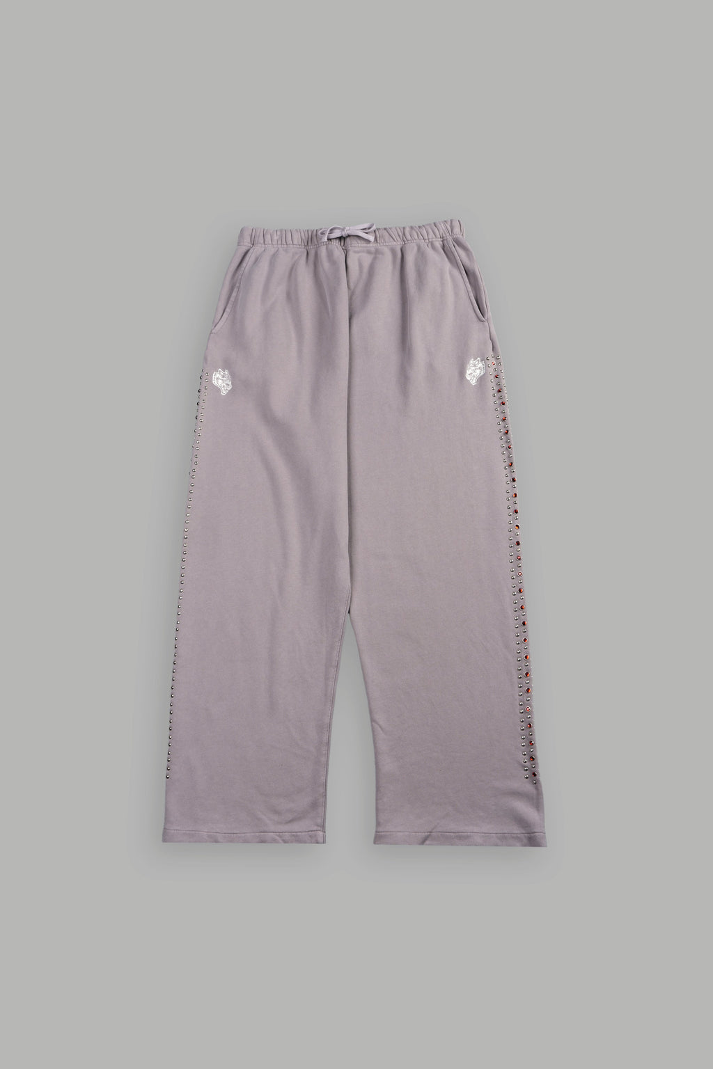 Stud Muerto Baggier Bigelow Sweat Pants In Pale Gray