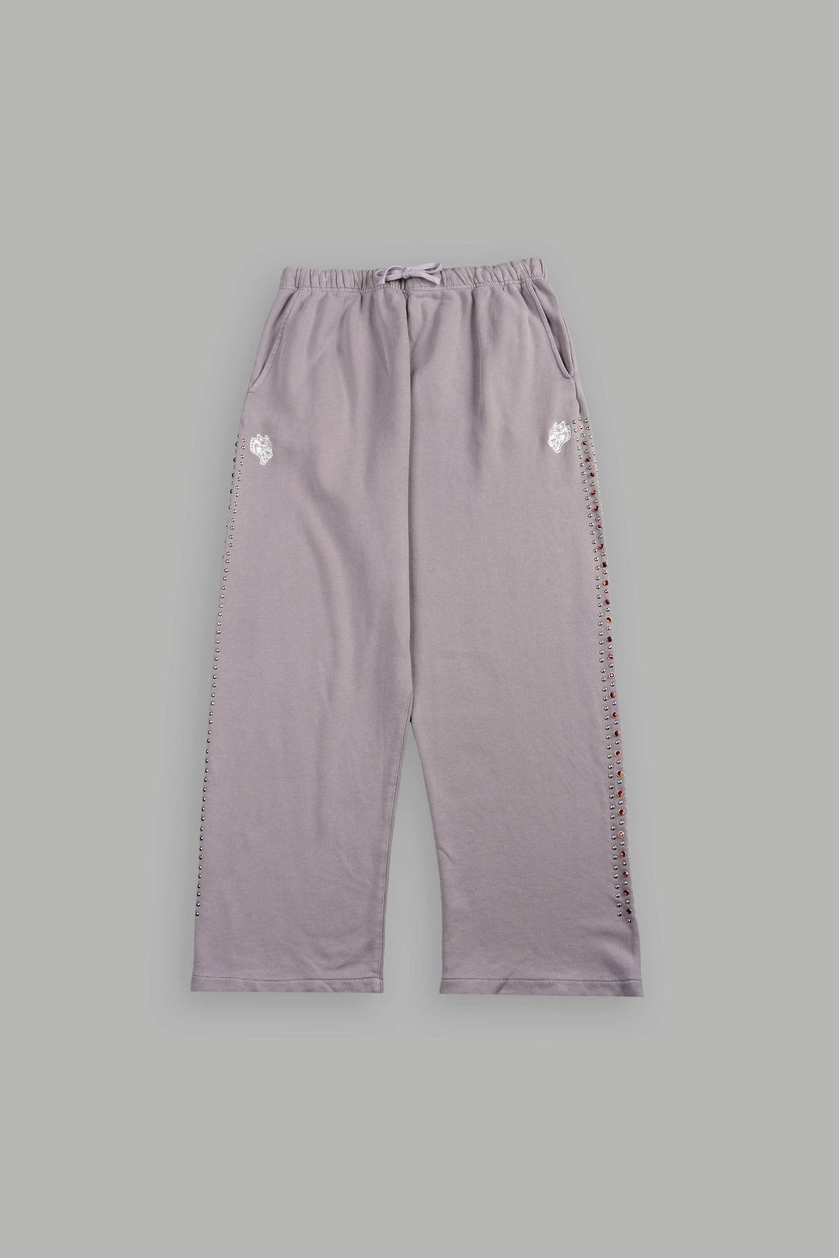 Stud Muerto Baggier Bigelow Sweat Pants In Pale Gray