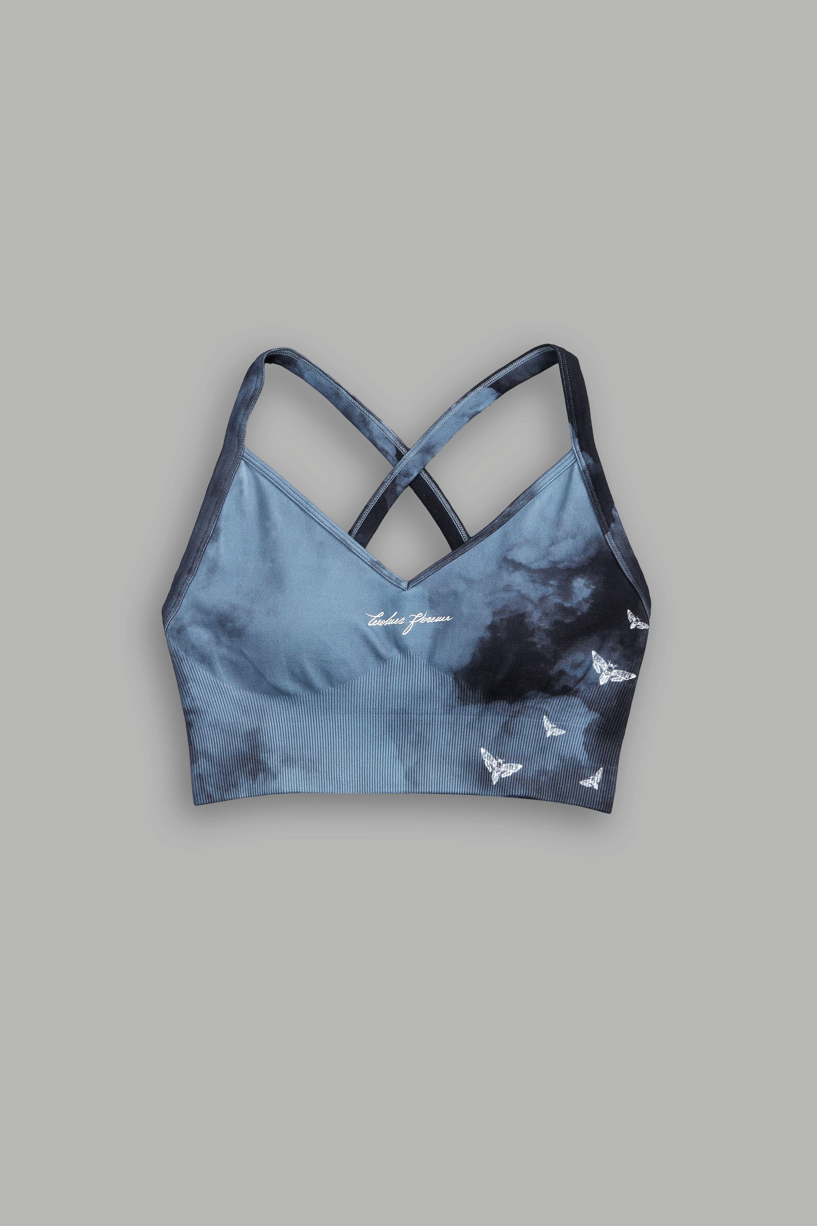 Under The Heavens Everson Seamless "Sierra" Bra in Twilight Blue Ghost Clouds — imagem 3