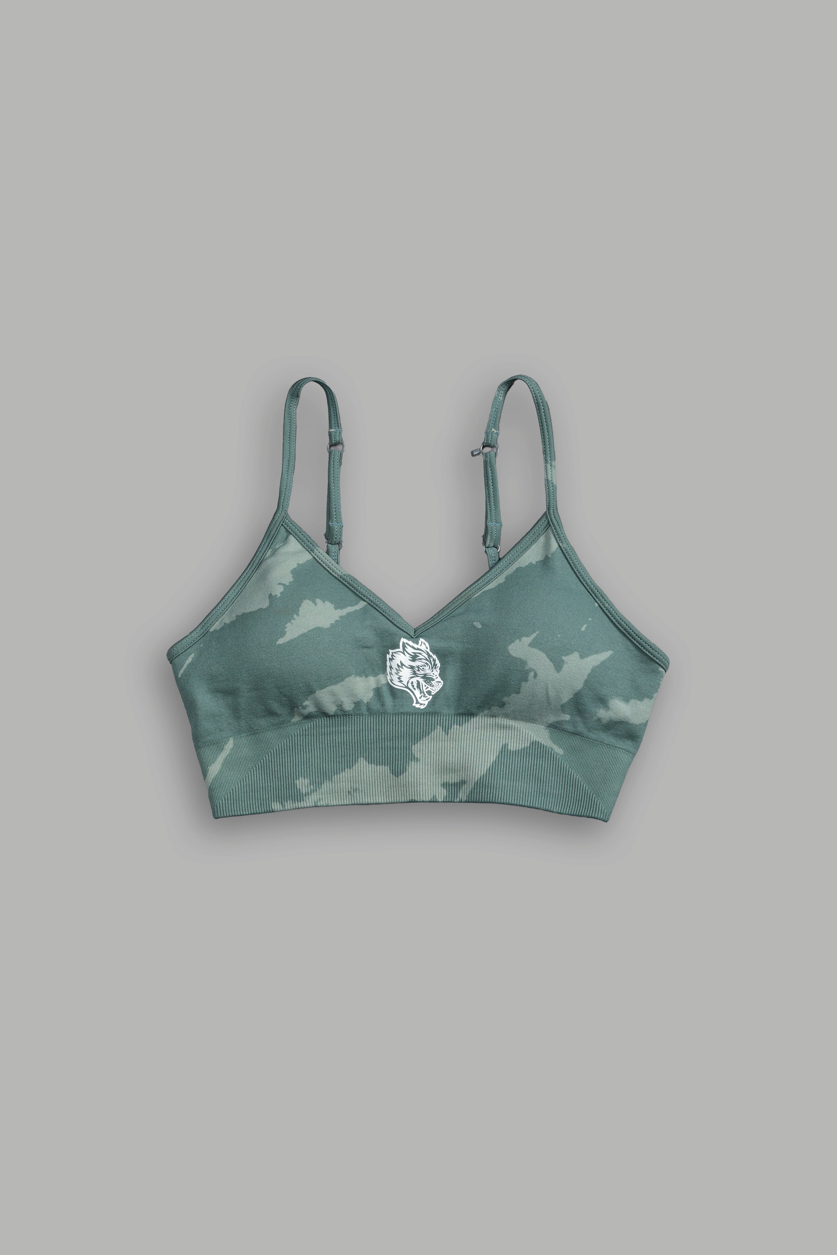 Single Wolf "Everson Seamless" Huxley Bra in Hunter Green Native Camo — imagem 3