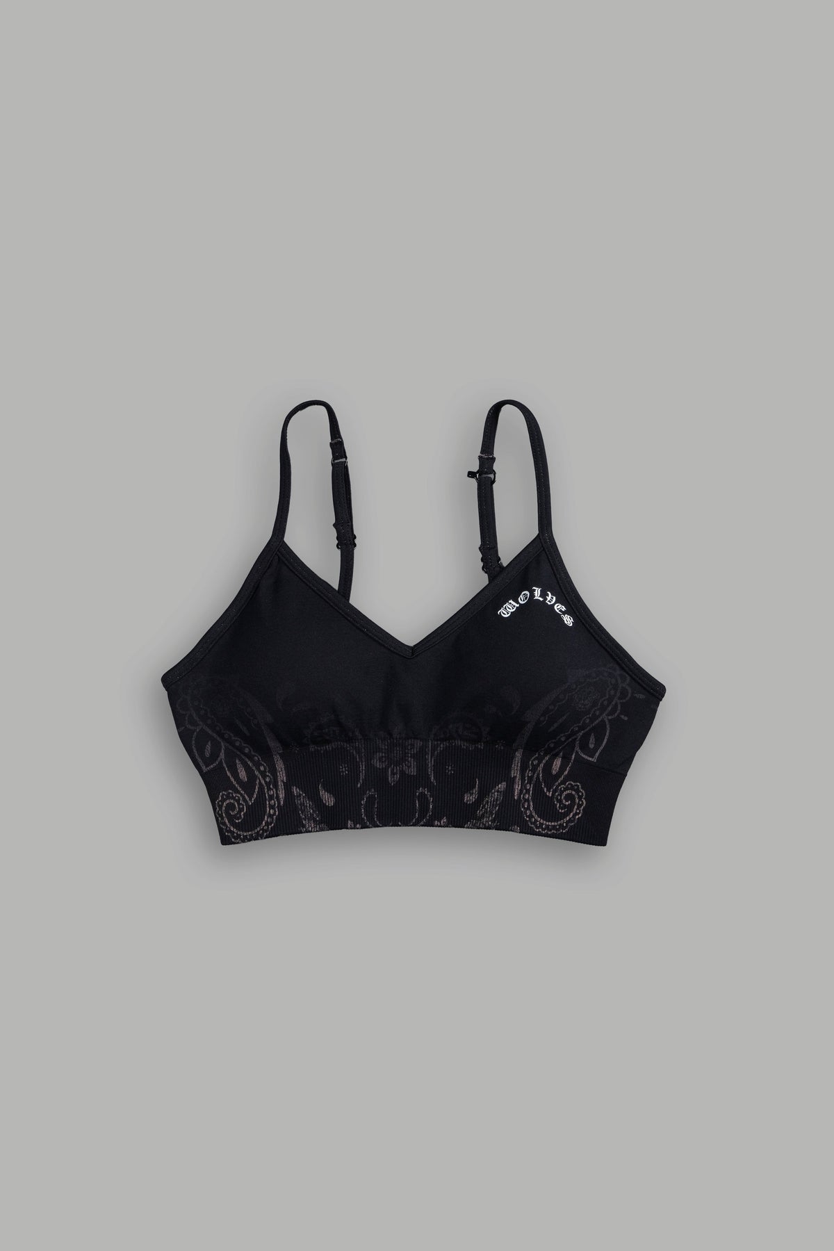Faded Paisley "Maya" Soft Seamless Bra in Black - imagem 7
