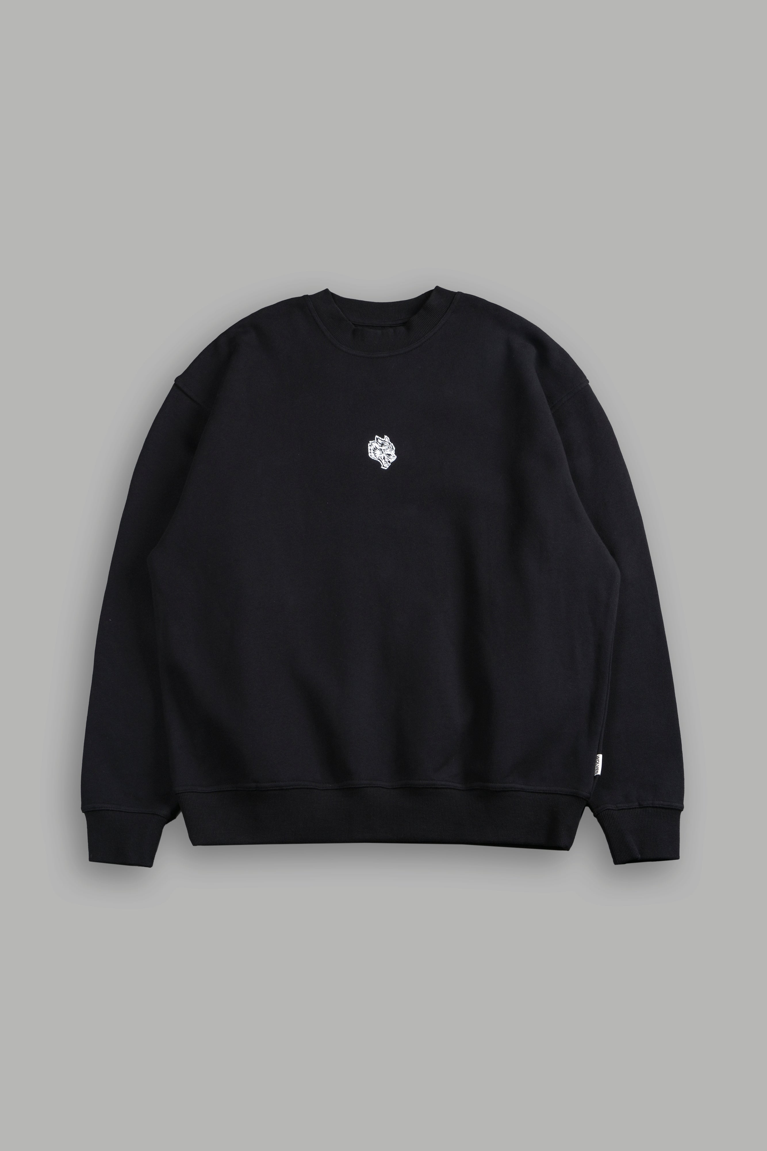 Wolf Head London Crewneck in Black
