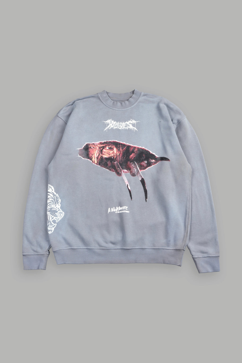 Dont Sleep London Crewneck In Dove Gray Super Sun Fade