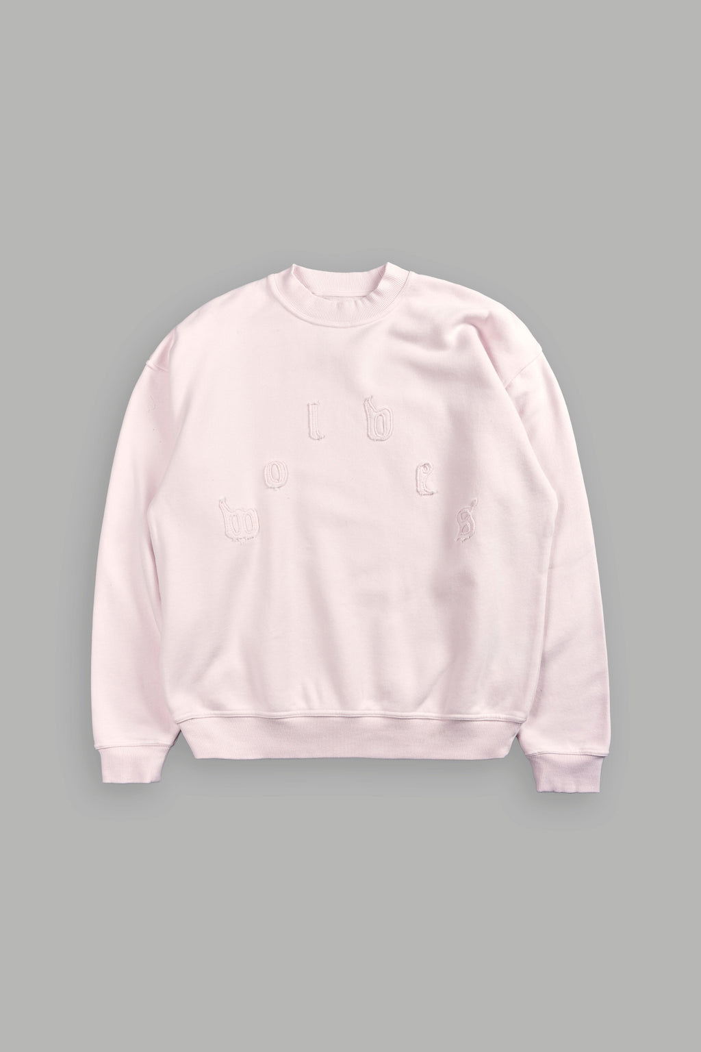 Pyramid Wolves Applique London Crewneck in Blush Pink — imagem 7